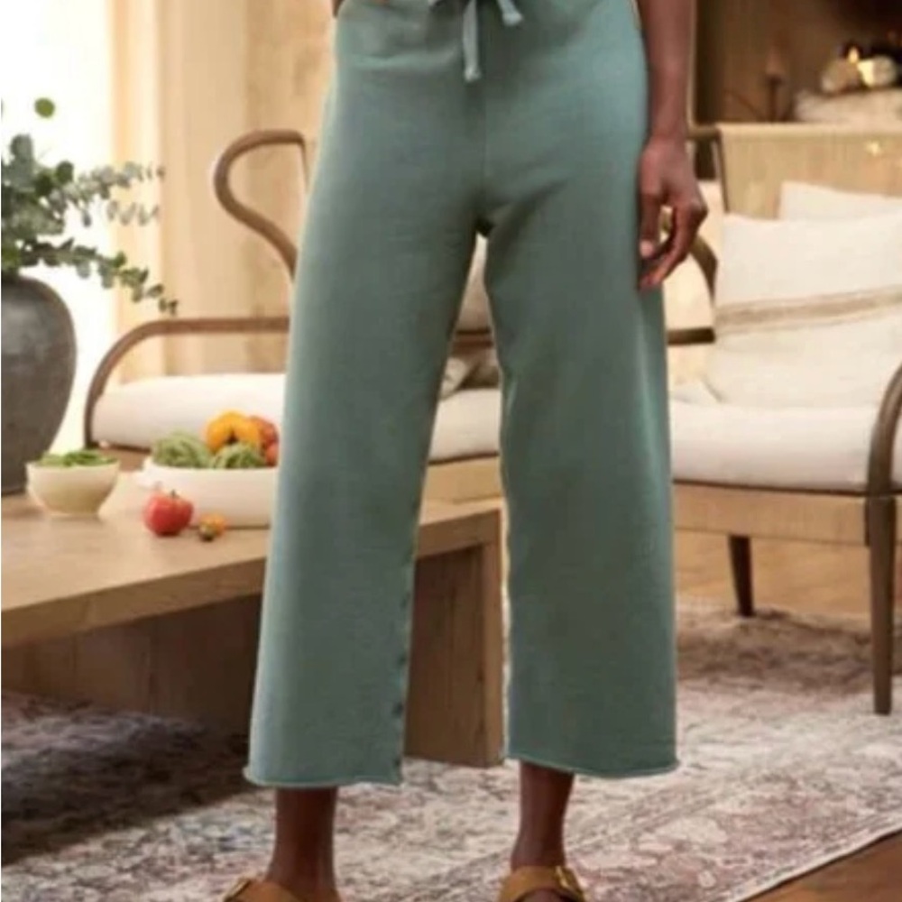 Frank & Eileen CATHERINE Triple Fleece Wide Leg Crop Sweatpants